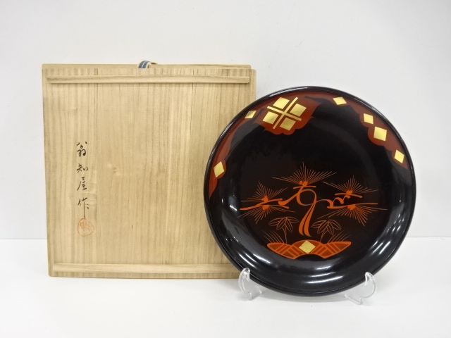 OGICHIYA-zukuri Hidehira-nuri round tray